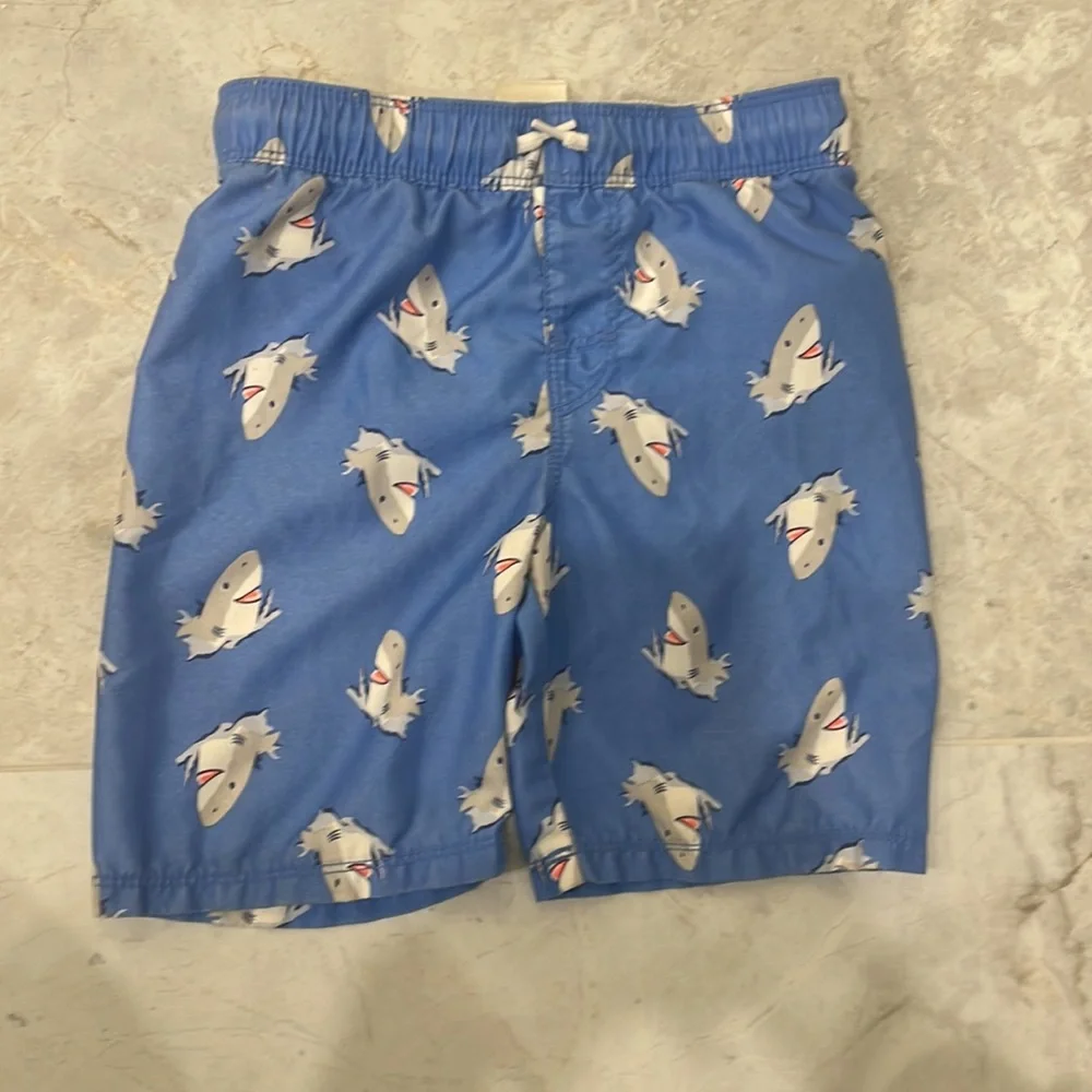 Boys Swim Trunks Bundle - Blue Shark and Black Sunrise 💙 🖤 🧡 - Picture 2 of 5